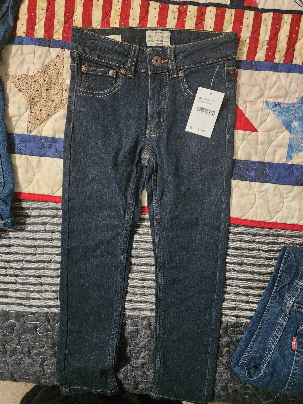 Vintage Dark Blue Kids Jeans